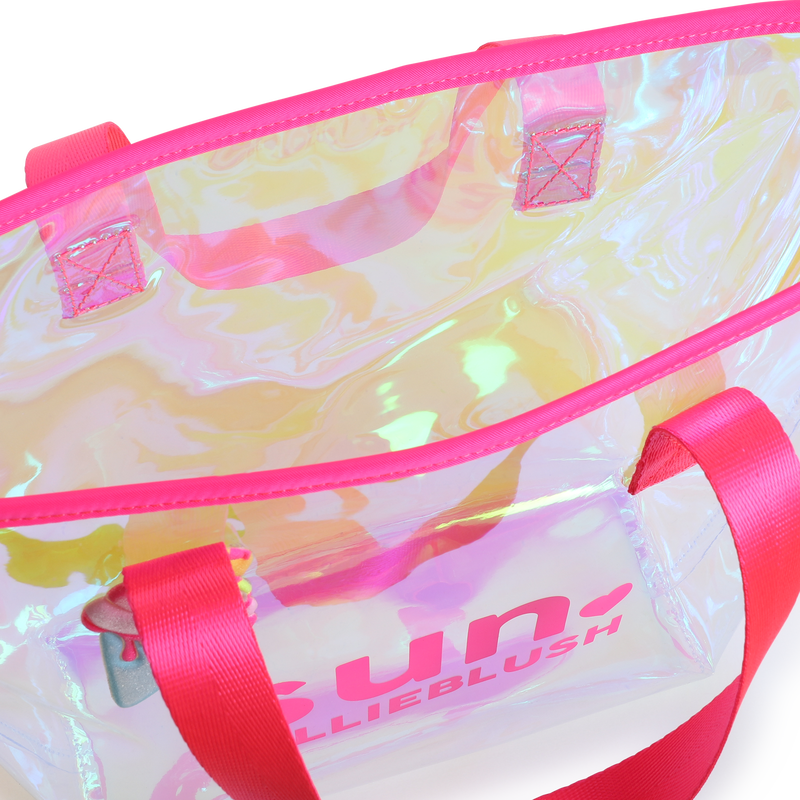 Gl&auml;nzender Shopper mit Badge BILLIEBLUSH 
                        GIRL