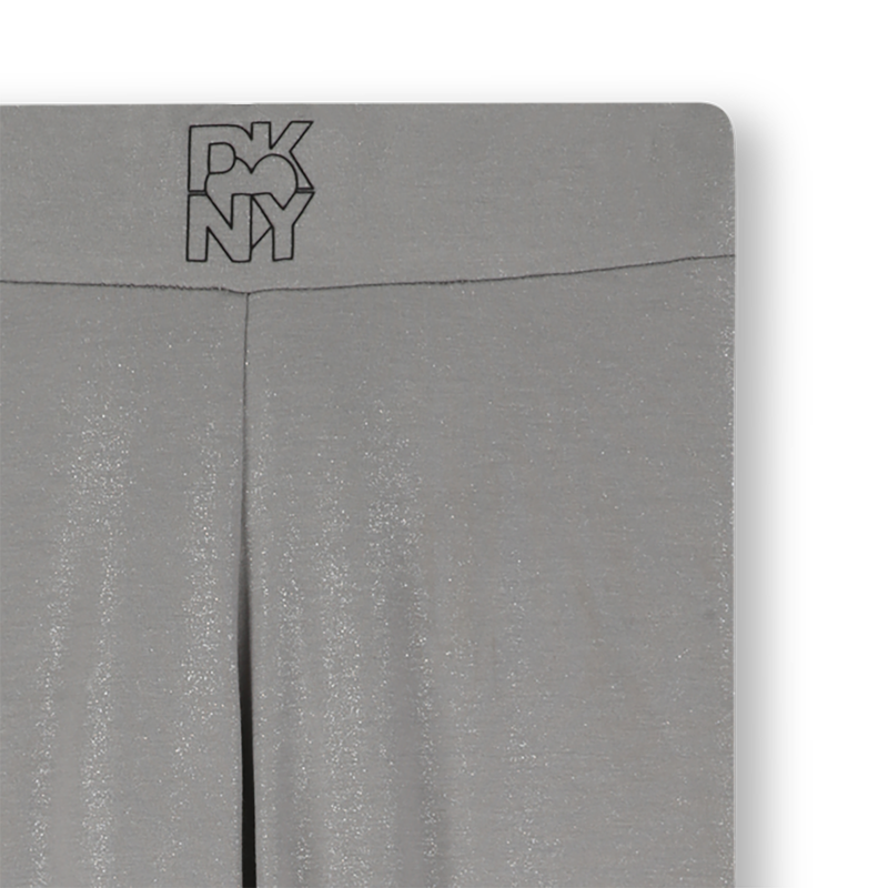 Silberne Pailletten-Leggings aus Jersey DKNY 
                        GIRL