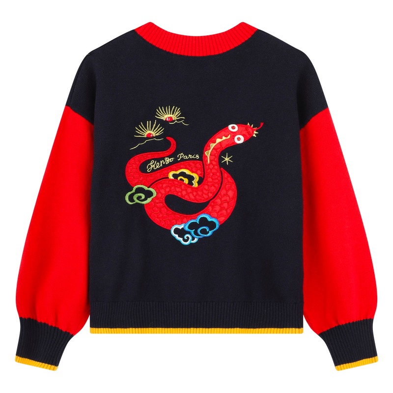 Strickpullover mit Stickereien KENZO KIDS 
                        GIRL
