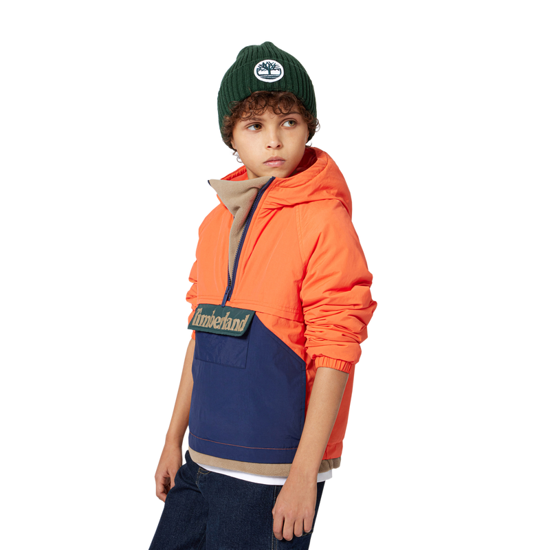 Zweifarbige Windjacke mit Kapuze TIMBERLAND 
                        BOY