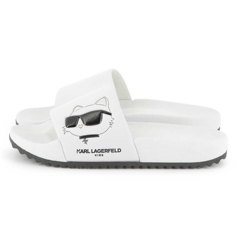 Pantoletten mit Relief-Druck KARL LAGERFELD KIDS 
                        GIRL