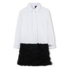 Lang&auml;rmeliges Kleid KARL LAGERFELD KIDS 
                    GIRL