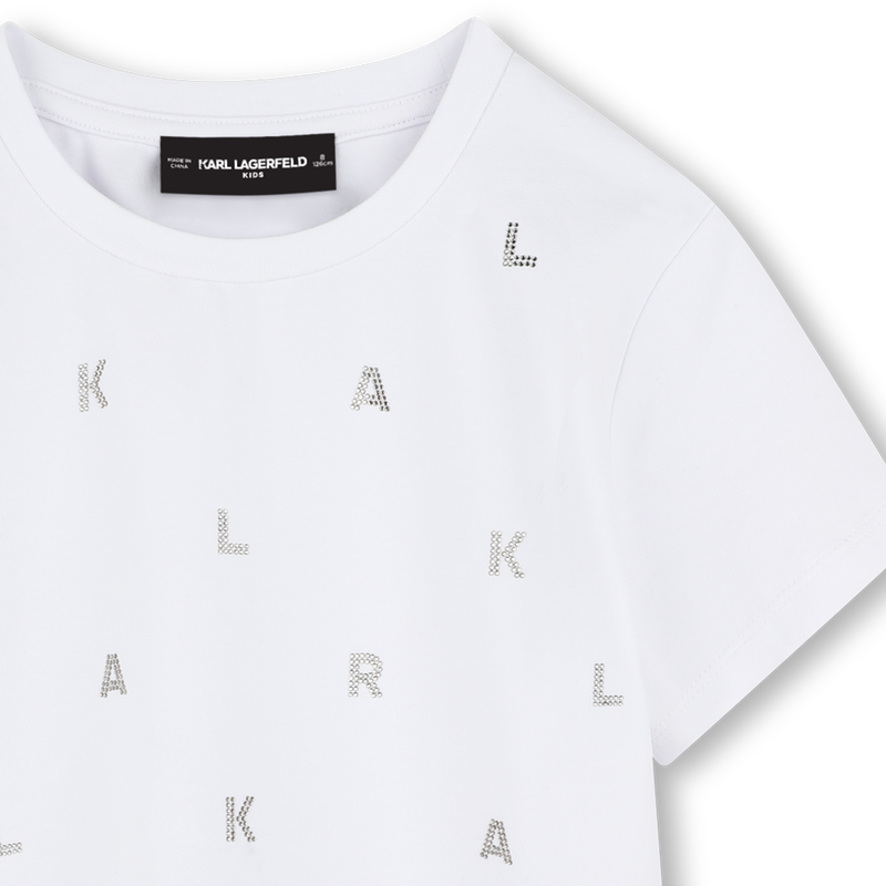 T-Shirt mit Strassbesatz KARL LAGERFELD KIDS 
                        GIRL