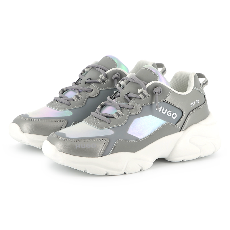 Schn&uuml;rsneakers aus Materialmix HUGO 
                        GIRL