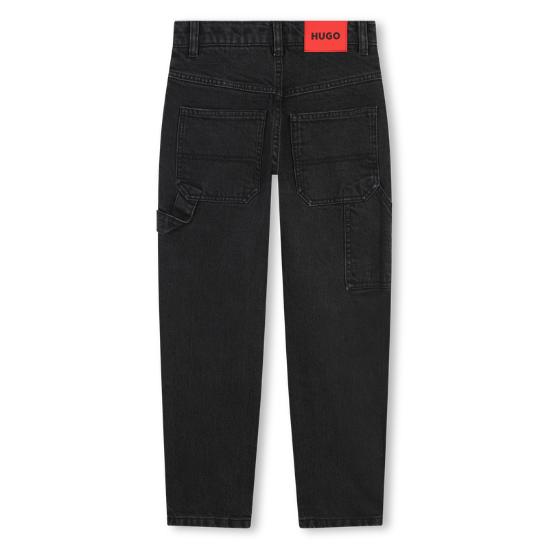 Weite, unifarbene Jeans HUGO 
                        BOY