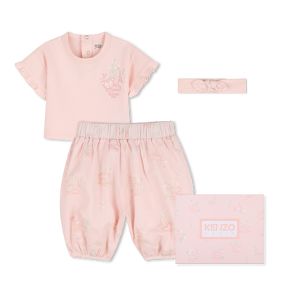 SET AUS T-SHIRT, PYJAMA UND STIRNBAND KENZO KIDS GIRL