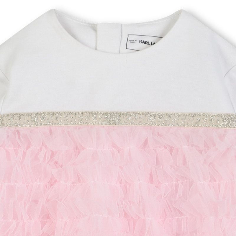 Formelles Kleid aus Baumwolle KARL LAGERFELD KIDS 
                        GIRL