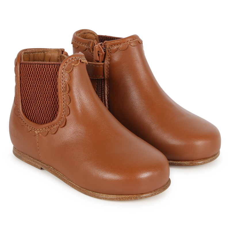 Lederstiefeletten mit Zipper CHLOE 
                        GIRL