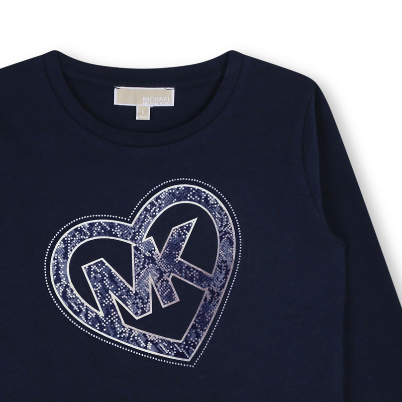 Langarm-T-Shirt aus Baumwolle MICHAEL KORS 
                        GIRL