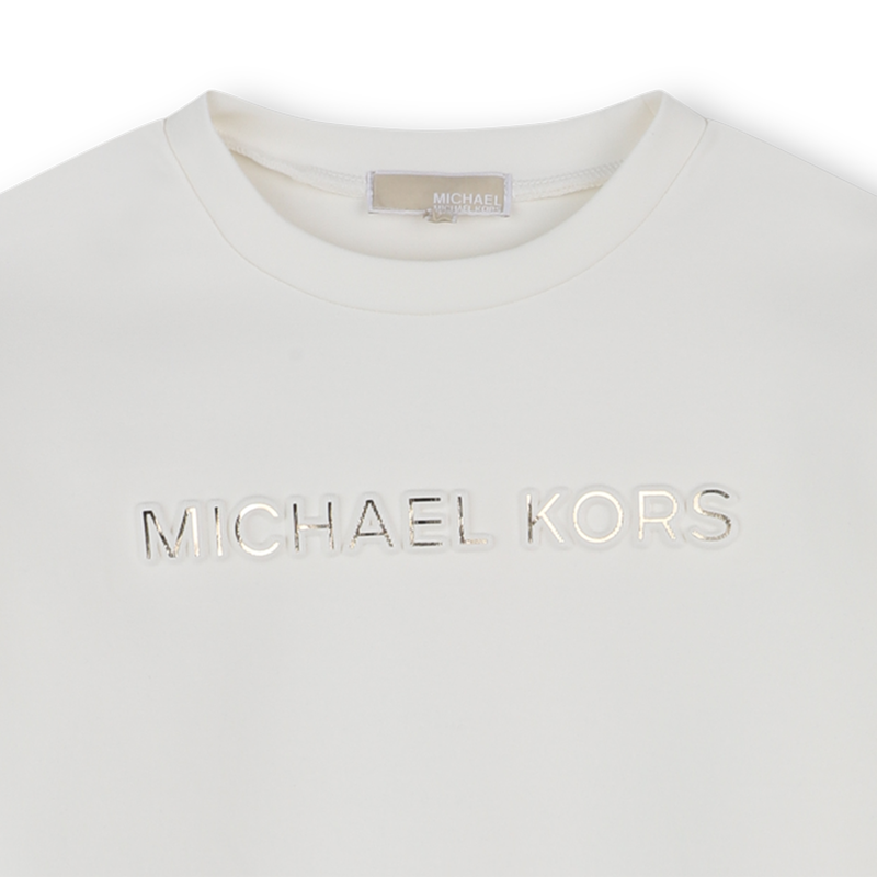 Langärmeliges Kleid aus Bi-Material MICHAEL KORS 
                        GIRL