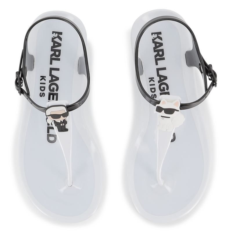 SANDALEN MIT VERSTELLBAREN RIEMEN KARL LAGERFELD KIDS 
                        GIRL