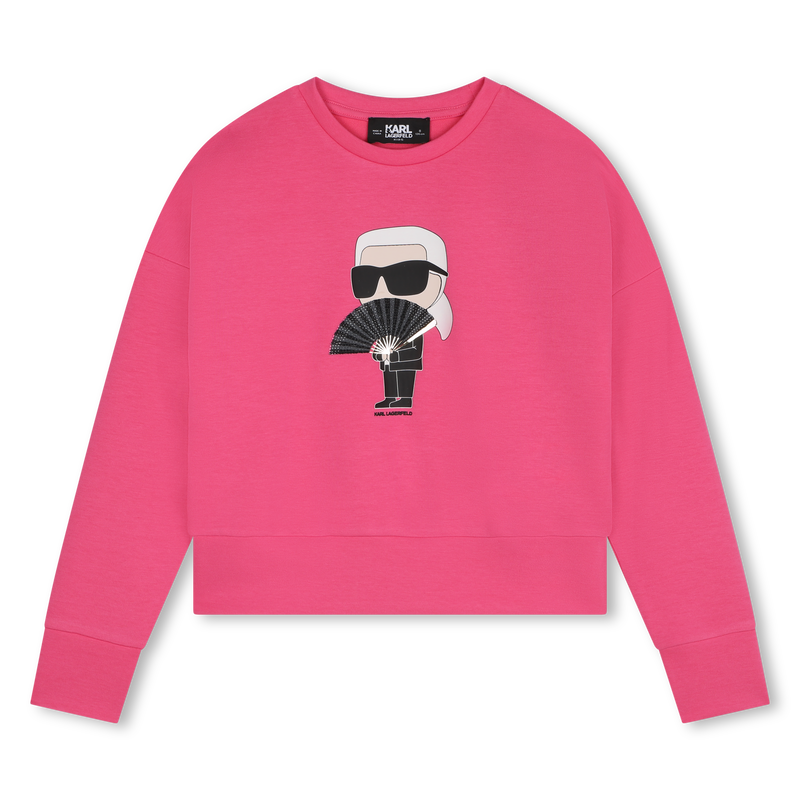 Sweatshirt mit Strass KARL LAGERFELD KIDS 
                        GIRL