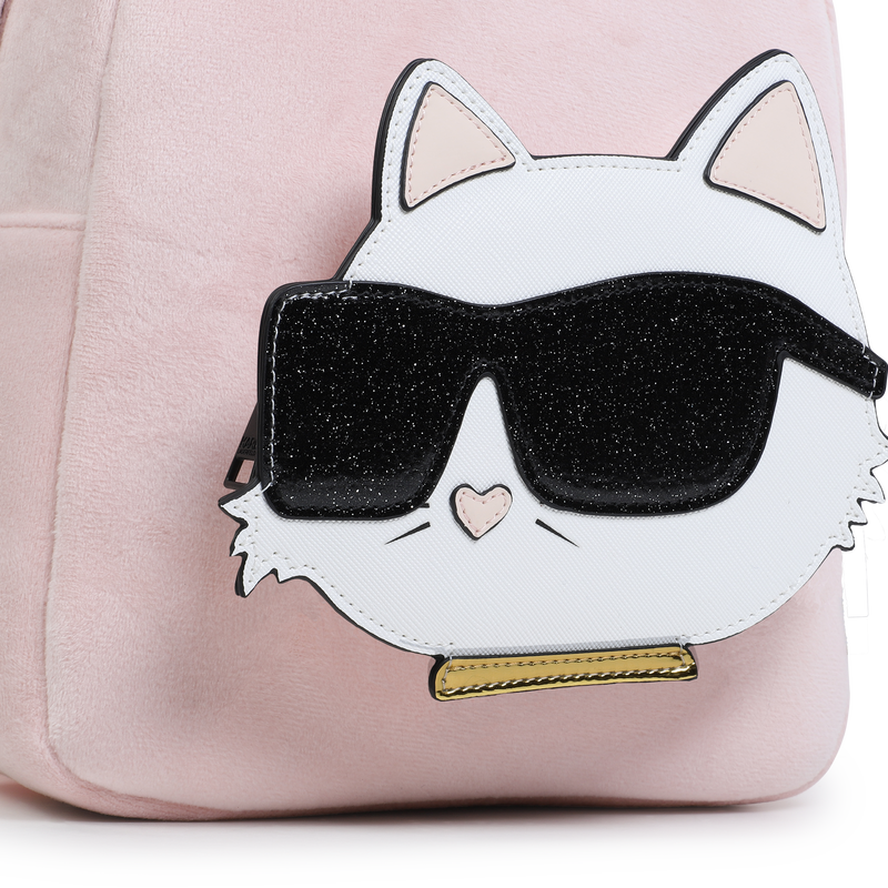 Kleiner Velours-Rucksack KARL LAGERFELD KIDS 
                        GIRL
