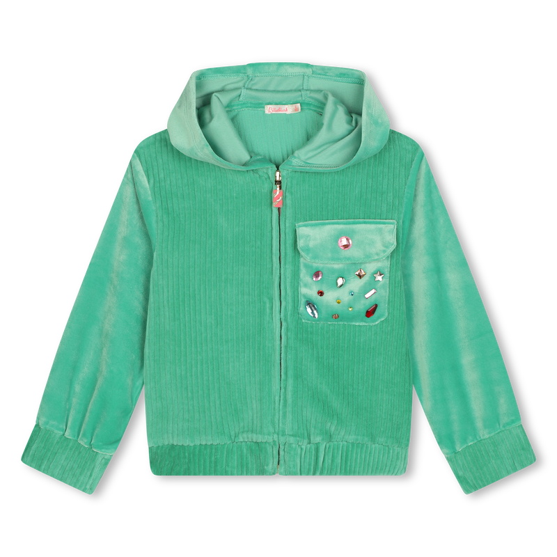 Samtige Sweatjacke mit Kapuze BILLIEBLUSH 
                        GIRL