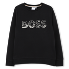 Sweatshirt mit Rundhalsausschnitt, SCHWARZ, hi-res