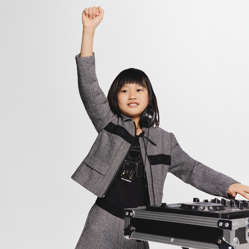 Jacke mit Strasssteinen KARL LAGERFELD KIDS 
                        GIRL