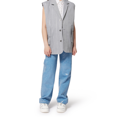 &Auml;rmellose Jacke mit Streifen DKNY GIRL
