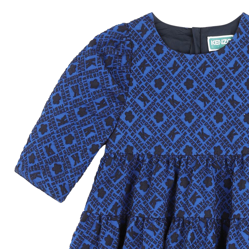 Gemustertes Kleid mit Raffung KENZO KIDS 
                        GIRL