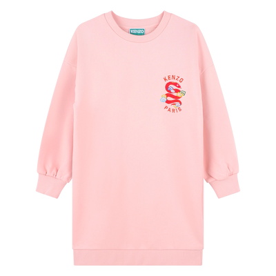 Gerades Kleid mit Stickereien KENZO KIDS GIRL