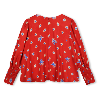 Luftige Bluse mit Print KENZO KIDS GIRL