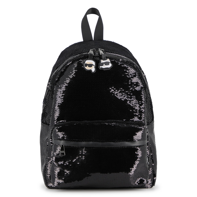 Rucksack mit glänzenden Pailletten verziert KARL LAGERFELD KIDS 
                        GIRL