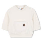Bedrucktes Sweatshirt aus geb&uuml;rstetem Fleece TIMBERLAND 
                    BOY