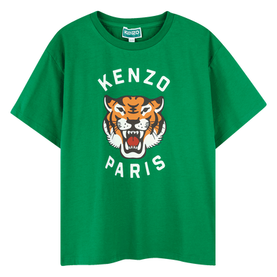 Baumwoll-T-Shirt mit Print KENZO KIDS BOY