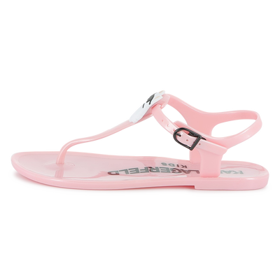 Schnallen-Sandalen mit Badge KARL LAGERFELD KIDS GIRL