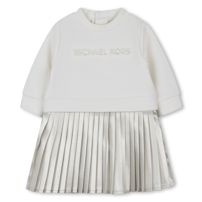 Langärmeliges Kleid aus Bi-Material MICHAEL KORS GIRL