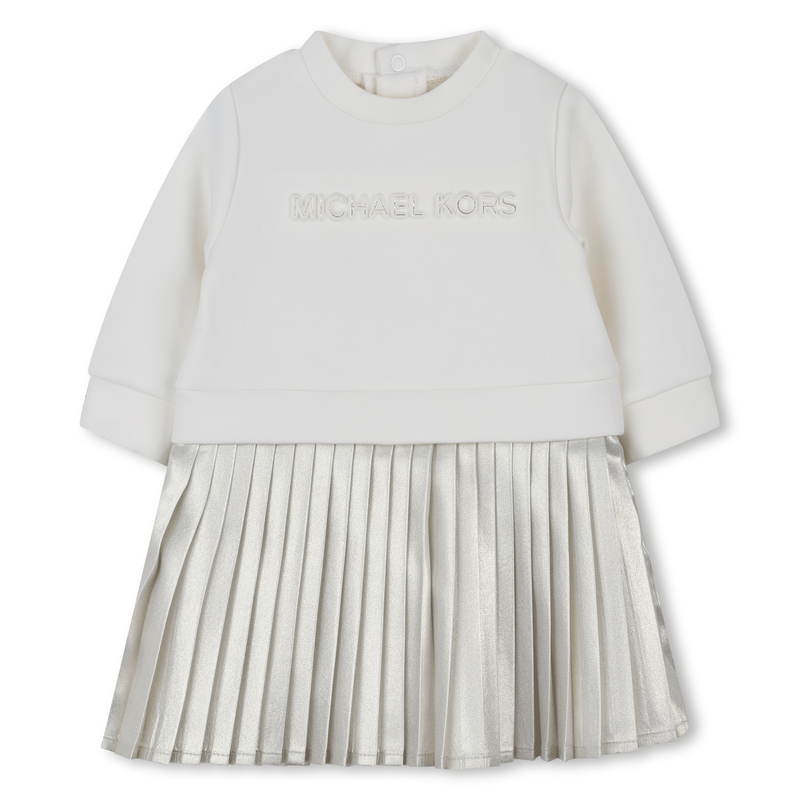 Lang&auml;rmeliges Kleid aus Bi-Material MICHAEL KORS 
                        GIRL