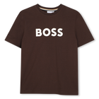 Kurz&auml;rmeliges t-shirt, BRAUN, hi-res