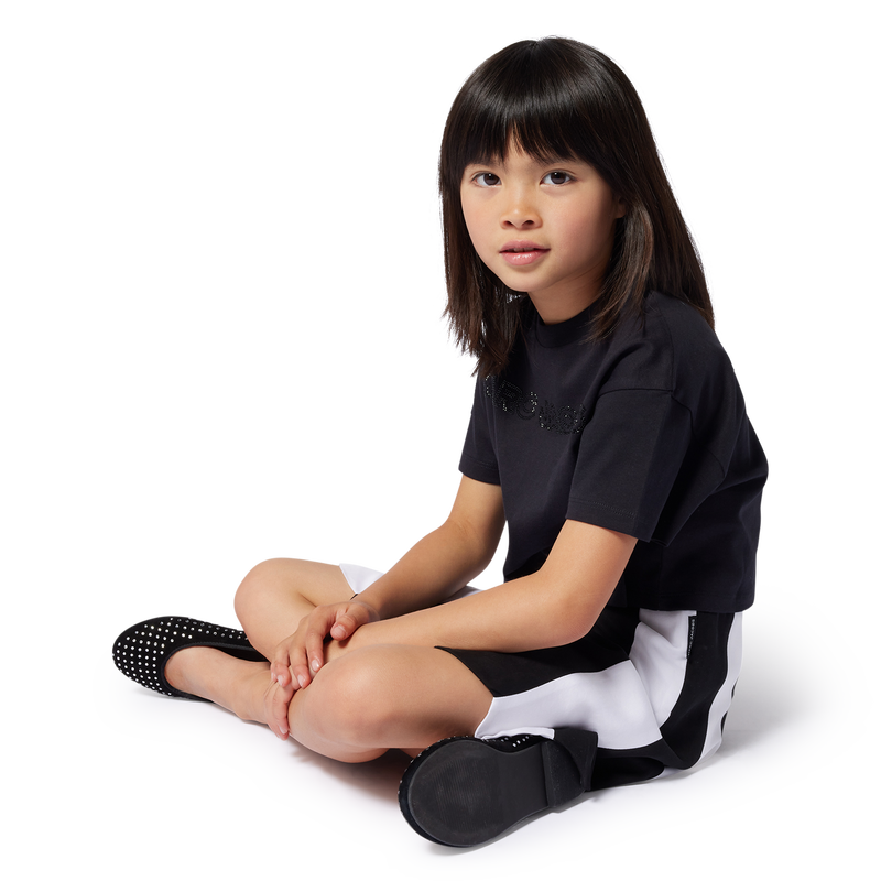 Kurzes T-Shirt mit Strass MARC JACOBS 
                        GIRL