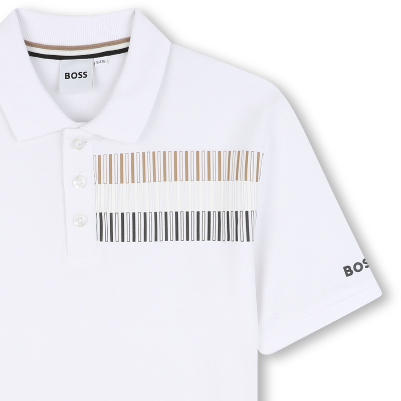 Gerades Poloshirt mit Streifen BOSS 
                        BOY