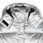Silberne Daunenjacke mit Kapuze KARL LAGERFELD KIDS 
                    GIRL