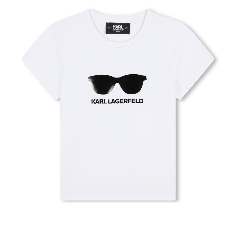 T-Shirt mit Sonnenbrillenmotiv KARL LAGERFELD KIDS 
                        GIRL