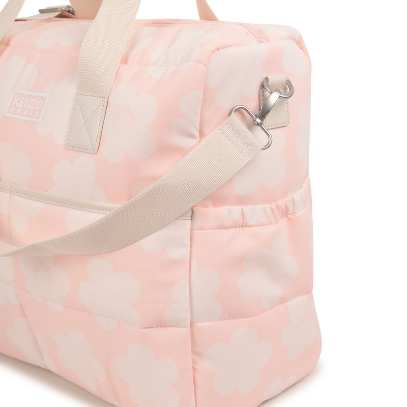 Gesteppte Wickeltasche aus bedruckter Popeline KENZO KIDS 
                        UNISEX