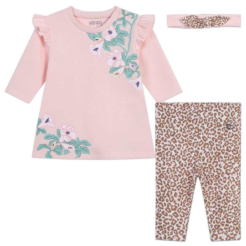 Kleid, Leggings und Stirnband KENZO KIDS 
                        GIRL