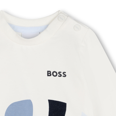 Langarmshirt mit rotem Panda-Print BOSS BOY
