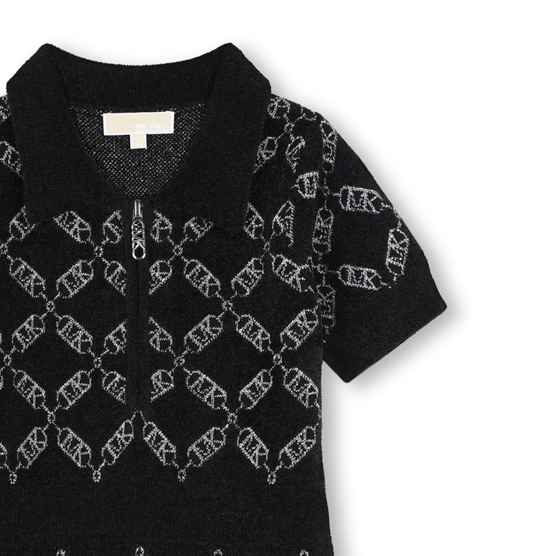 Kurz&auml;rmeliges Kleid mit Muster MICHAEL KORS 
                        GIRL