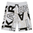 Baumwoll-Bermuda mit Print KARL LAGERFELD KIDS 
                    BOY