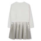 Lang&auml;rmeliges Kleid aus Bi-Material MICHAEL KORS 
                    GIRL