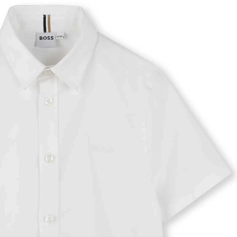 Einfarbiges Baumwollhemd BOSS 
                        BOY