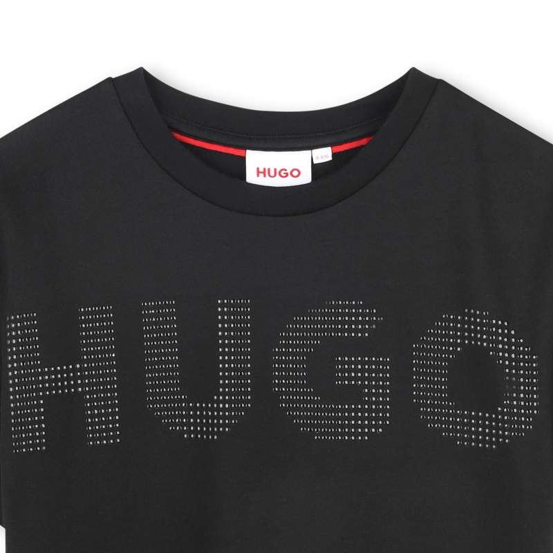 T-Shirt mit Nieten-Logo HUGO 
                        GIRL