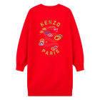 Gerades Kleid mit Stickereien KENZO KIDS 
                    GIRL