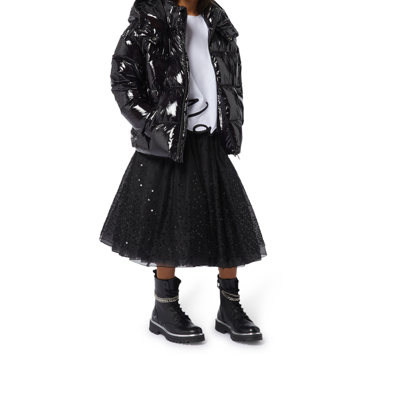 Baumwoll-Cap mit Strassbesatz KARL LAGERFELD KIDS 
                        GIRL