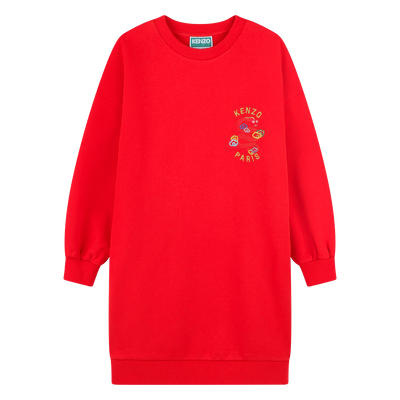 Gerades Kleid mit Stickereien KENZO KIDS GIRL