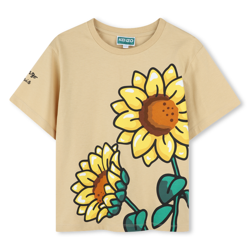T-Shirt mit Sonnenblumendruck KENZO KIDS 
                        GIRL