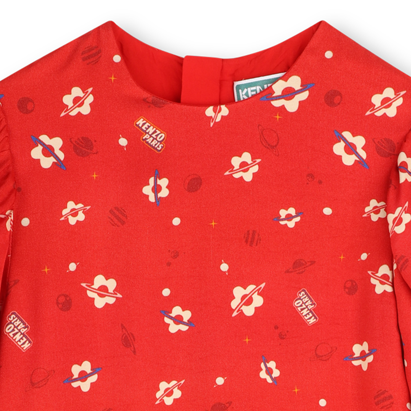 Kleid mit kurzen Puff&auml;rmeln KENZO KIDS 
                        GIRL