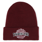 Strickm&uuml;tze mit Logo-Stickerei, BORDEAUX, hi-res