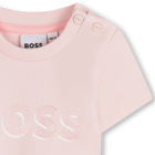 T-Shirt mit gl&auml;nzendem Druck BOSS 
                    GIRL